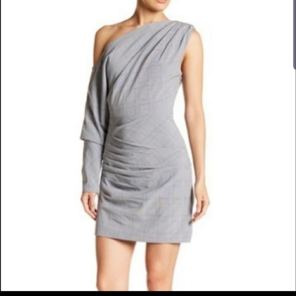 Lindsey Plaid Ruched Dress